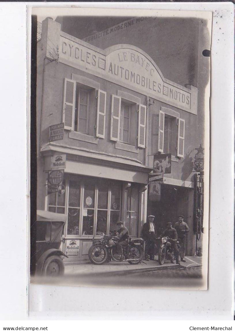 MORLAIX: Rue De Paris, Moto, Le Bayec, Cycles Automobiles - Très Bon état - Morlaix