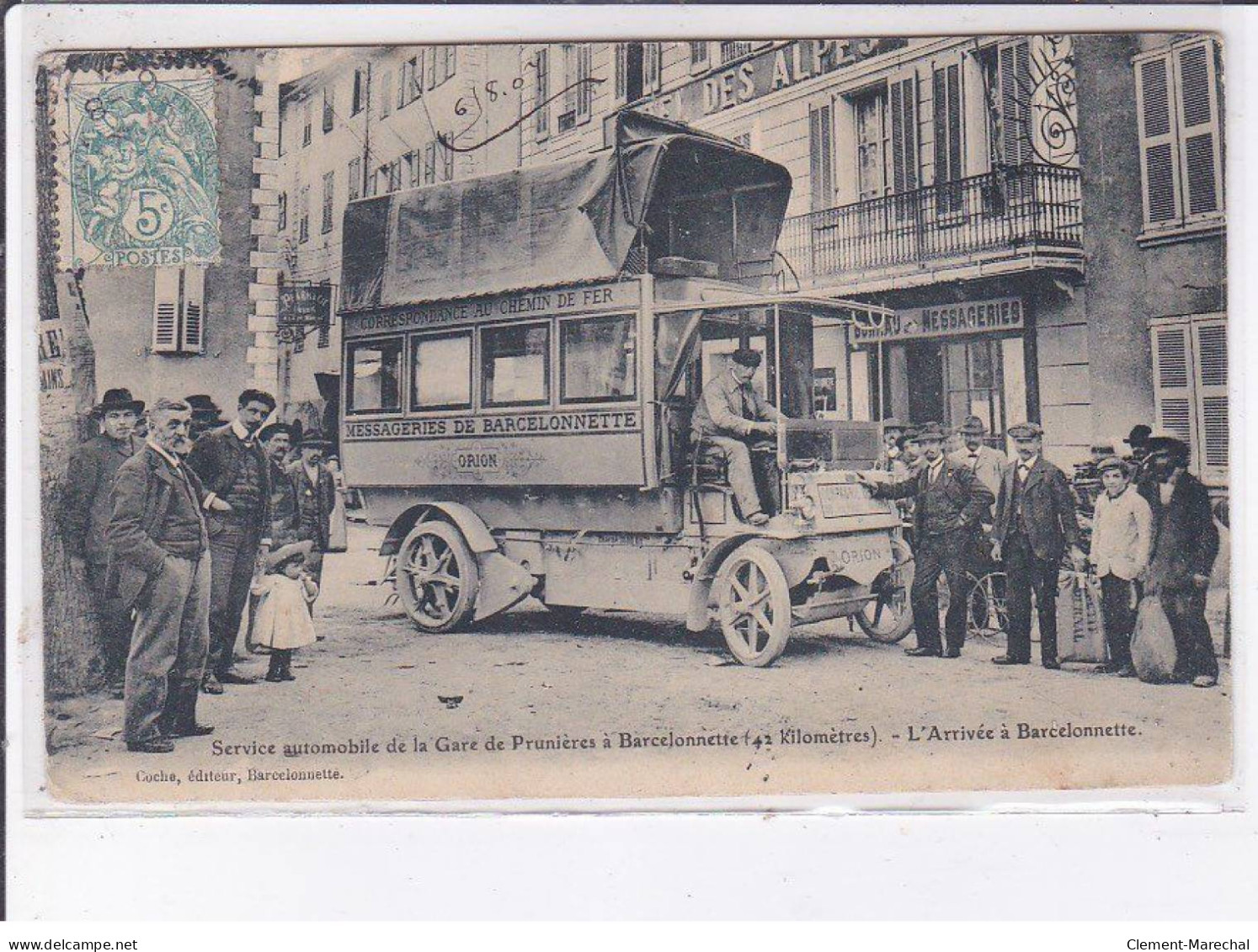 BARCELONNETTE: Service Automobile De La Gare De Prunière, Autobus - état - Barcelonnetta