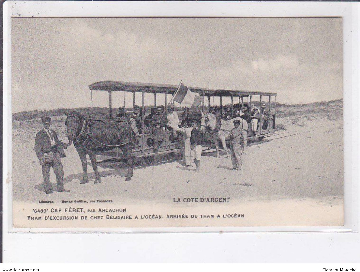 CAP-FERRET: Tram D'excursion De Chez Bélisaire à L'océan Arrivée Du Tram à L'océan - Très Bon état - Andere & Zonder Classificatie