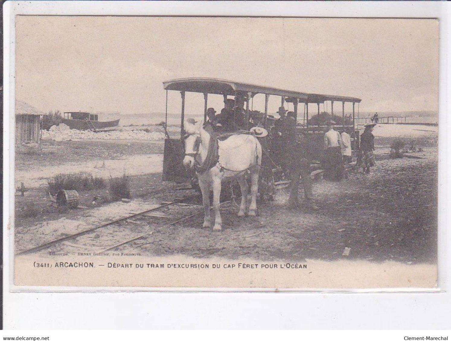 ARCACHON: Départ Du Tram D'excursion Du Cap Férret Pour L'océan - Très Bon état - Arcachon