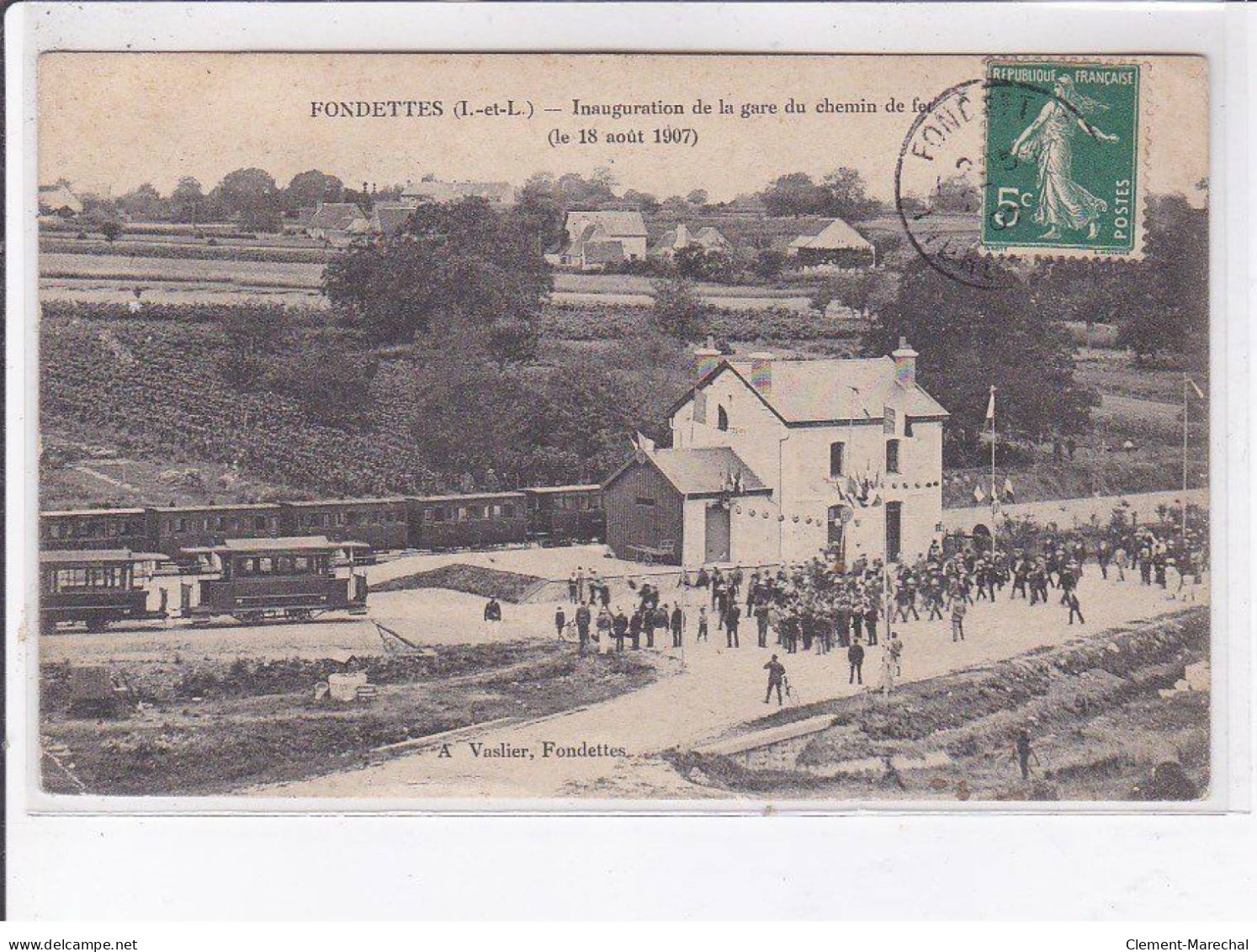 FONDETTES: Inauguration De La Gare Du Chemin De Fer - état - Fondettes