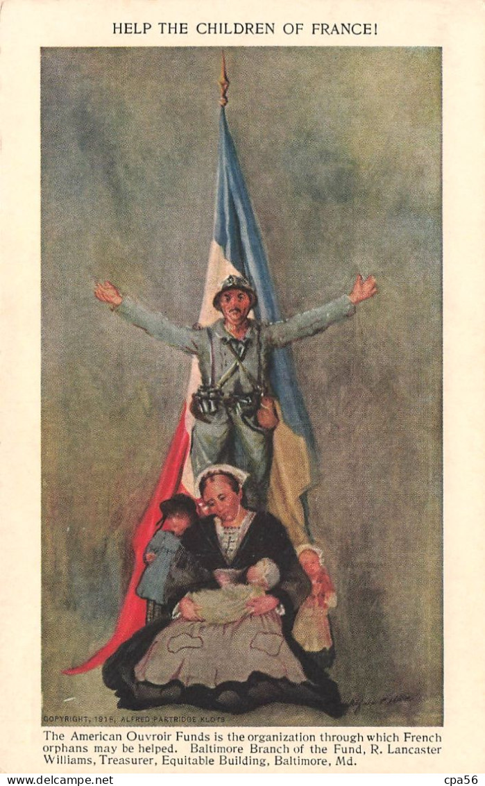 GUERRE 14 - Patriotique - HELP THE CHILDREN OF FRANCE - The American Ouvroir Funds - VENTE DIRECTE X - Weltkrieg 1914-18