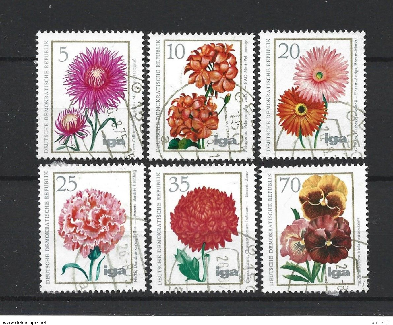 DDR 1975 Flowers Y.T. 1750/1755 (0) - Used Stamps