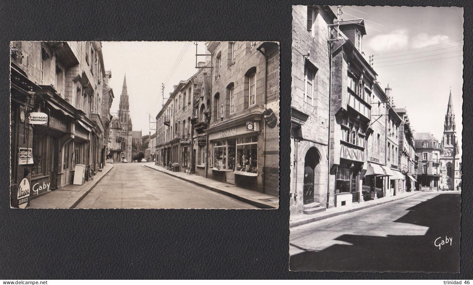 QUINTIN 22 ( LA GRAND'RUE ) LOT DE 2 CARTES - Quintin