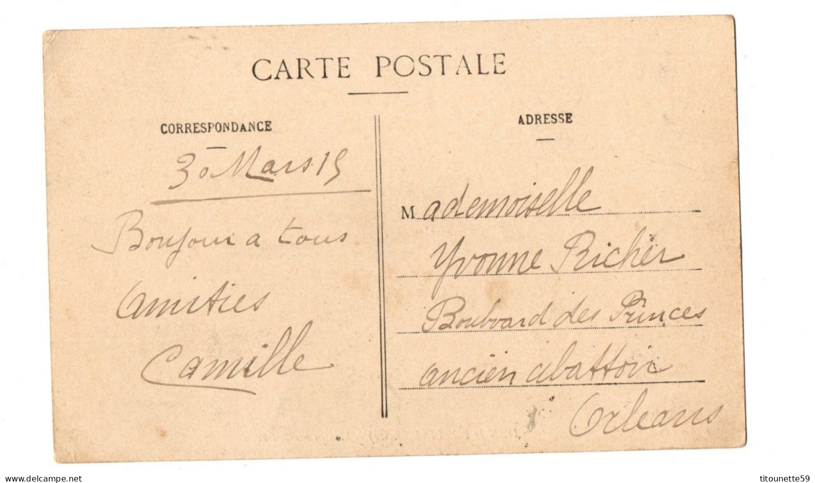 36- DUN-le-POELIER (Indre)- MOULIN- ECRITE- TIMBREE-1915 - Altri & Non Classificati