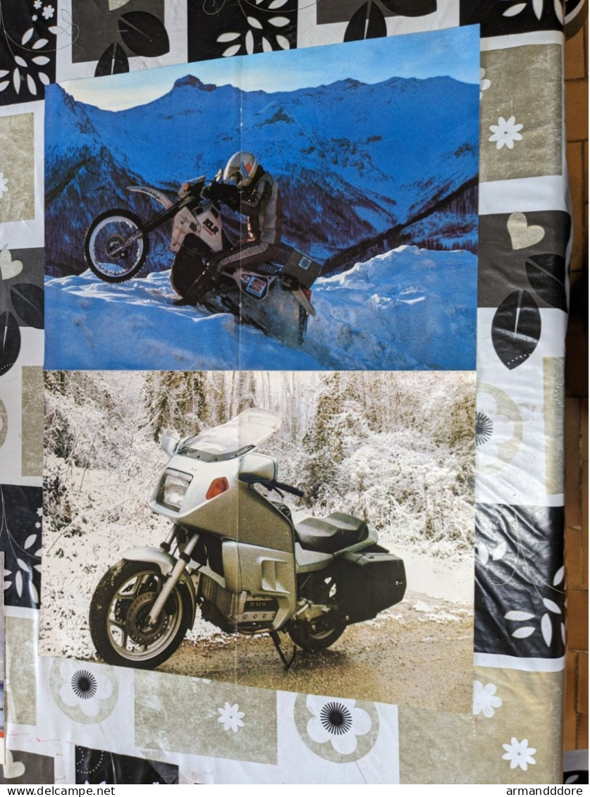 Poster - Calendrier 1986 Bmw K100 Lt Kawazaki Klr 600 - Auto/Moto