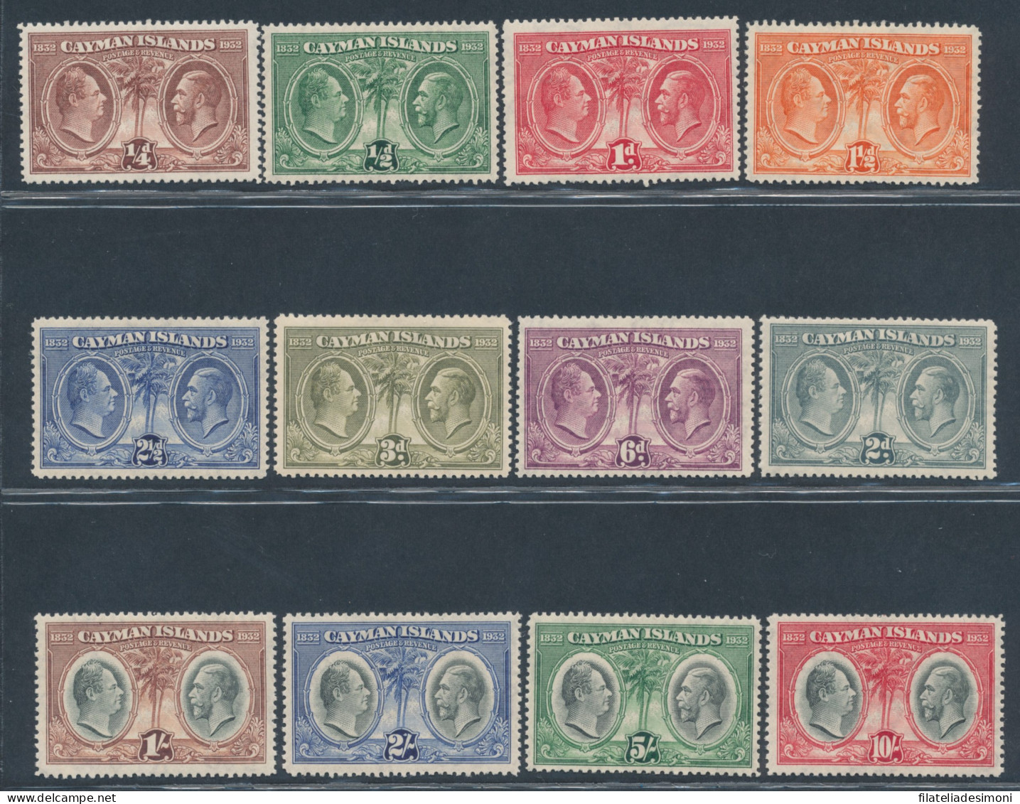 1932 Cayman Islands, Stanley Gibbons N. 84/95, MH* - Other & Unclassified