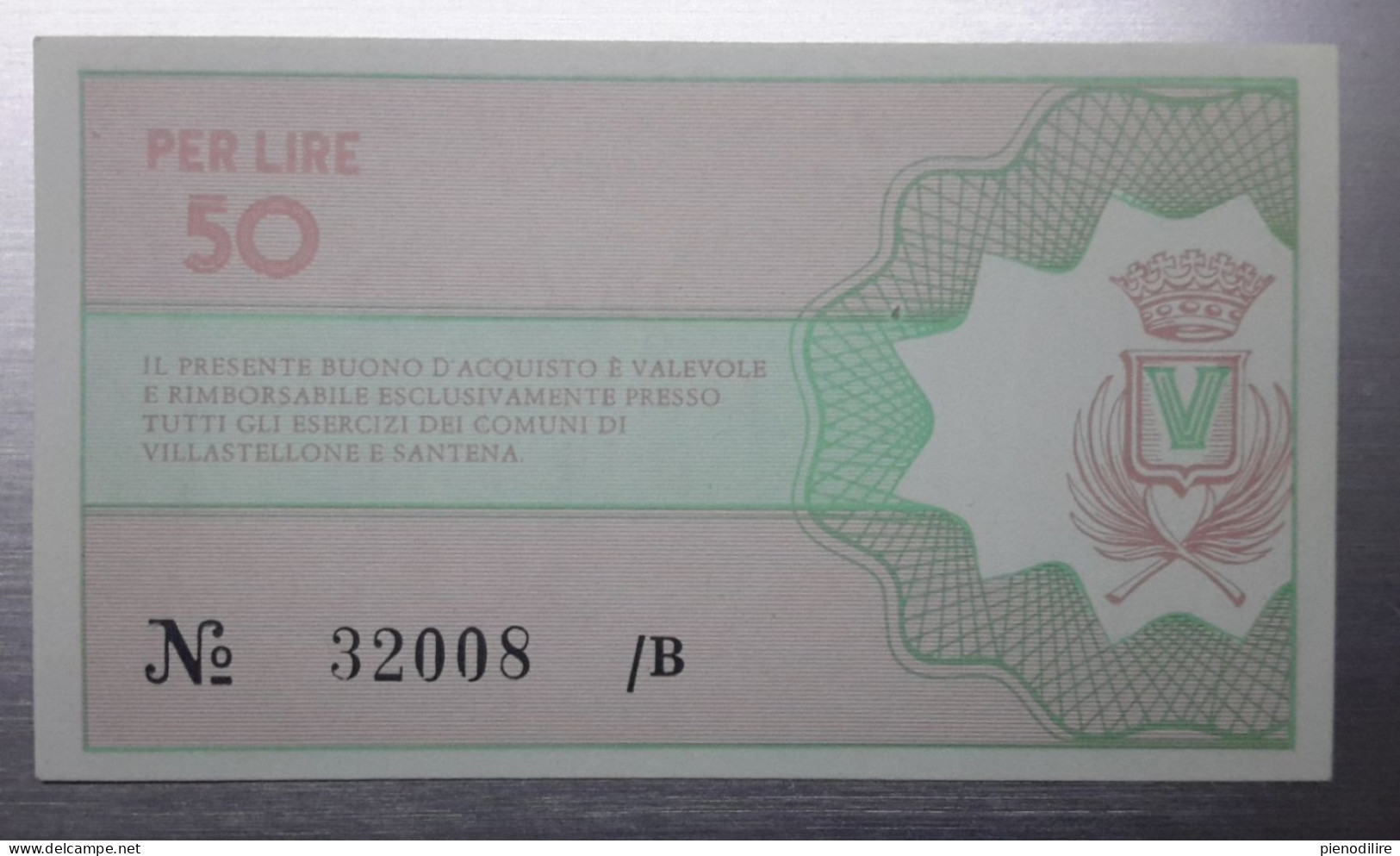 BUONO D' ACQUISTO DA LIRE 50 ASS COMMERCIANTI VILLASTELLONE VALIDO FINO AL 31.12.1976 (A.6) - [10] Assegni E Miniassegni