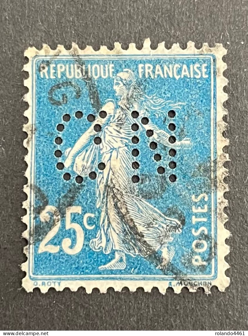 FRANCE C N° 140 Semeuse CN 273 Indice 6 Perforé Perforés Perfins Perfin ! Superbe - Sonstige & Ohne Zuordnung