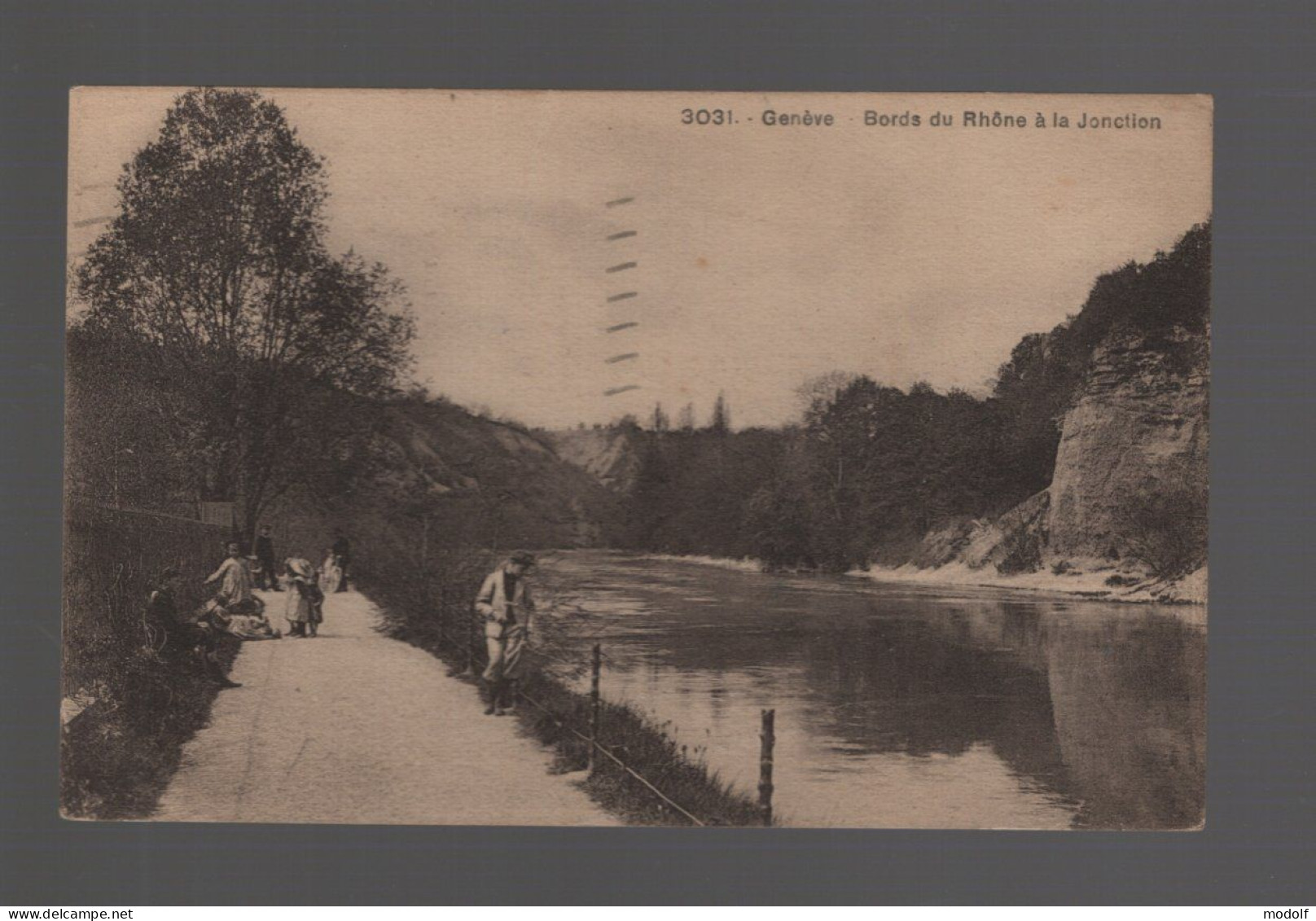 CPA - Suisse - Genève - Bords Du Rhône à La Jonction - Animée - Circulée En 1934 - Autres & Non Classés