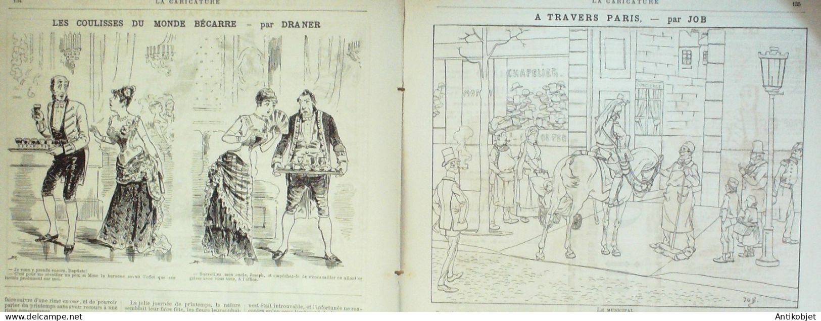 La Caricature 1886 N°330 Concours Hippique Job Sorel Feuillet Par Luque Mary Roman Robida - Riviste - Ante 1900