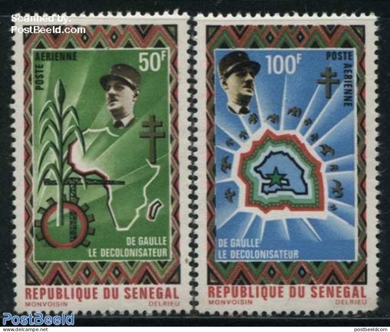 Senegal 1970 Charles De Gaulle 2v, Mint NH, History - Politicians - Senegal (1960-...)