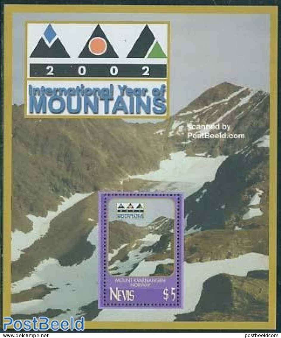 Nevis 2002 Int. Mountain Year S/s, Mint NH, Sport - Mountains & Mountain Climbing - Klimmen