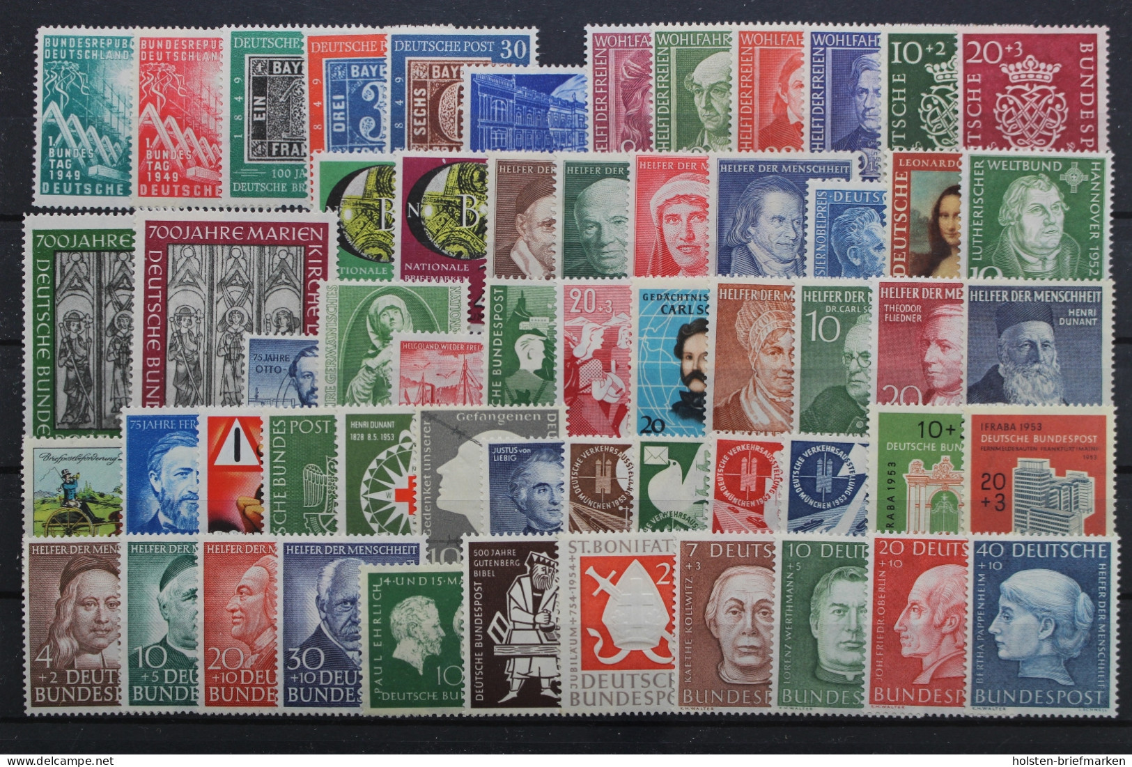 Deutschland, MiNr. 111-203, JG 1949-1954, Ohne 123-138 + 177-196, Postfrisch - Unused Stamps