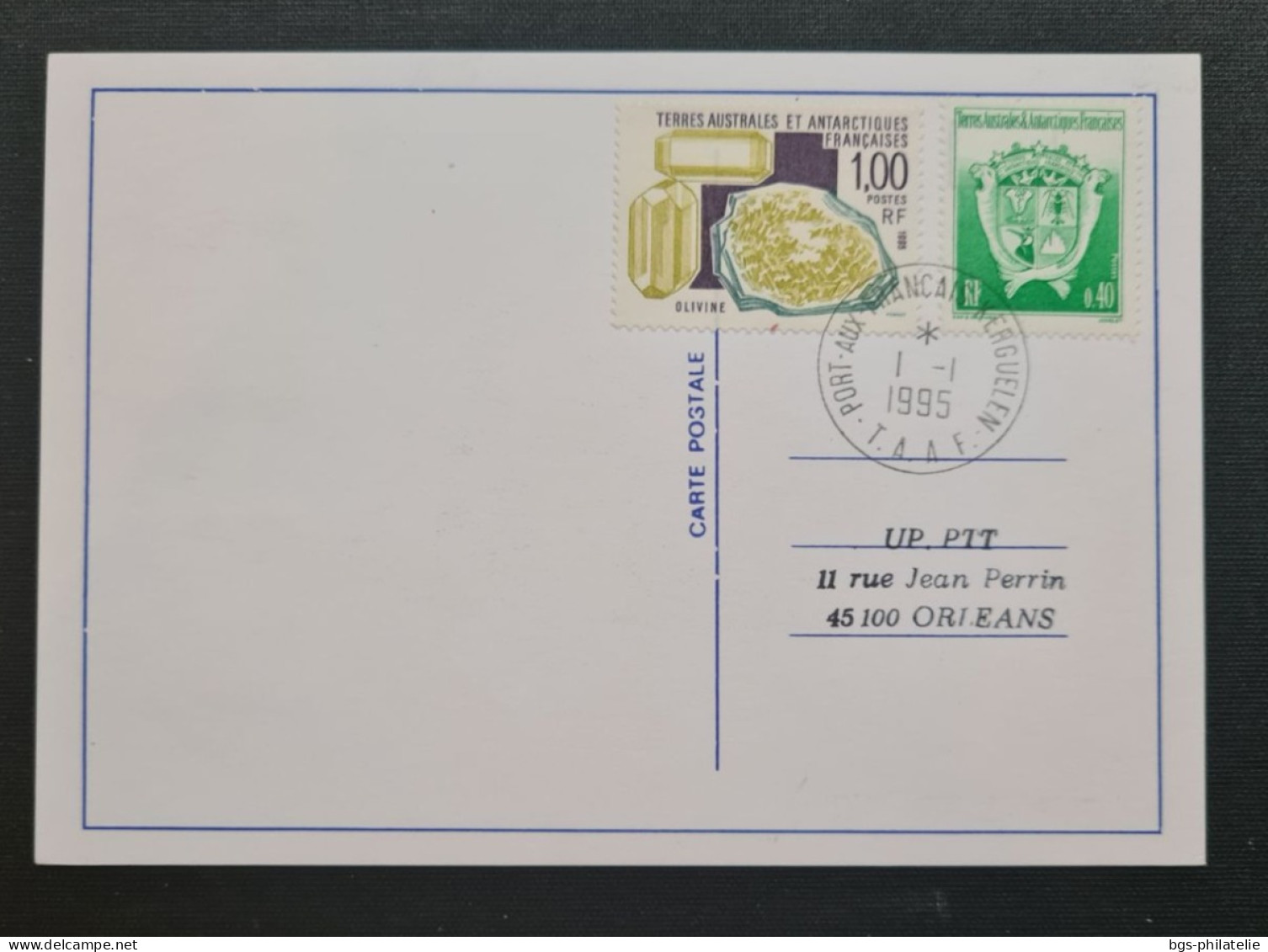 TAAF, Timbres Numéros 104×2 Et 194, 285 Au Verso  Oblitérés De Kerguelen Le 1/1/1995. - Cartas & Documentos