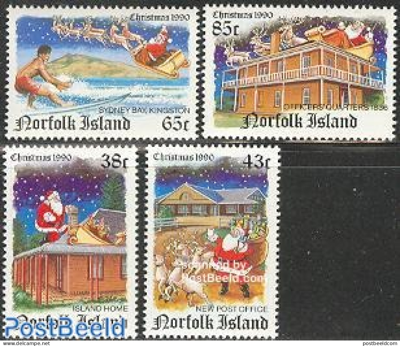 Norfolk Island 1990 Christmas 4v, Mint NH, Religion - Christmas - Kerstmis