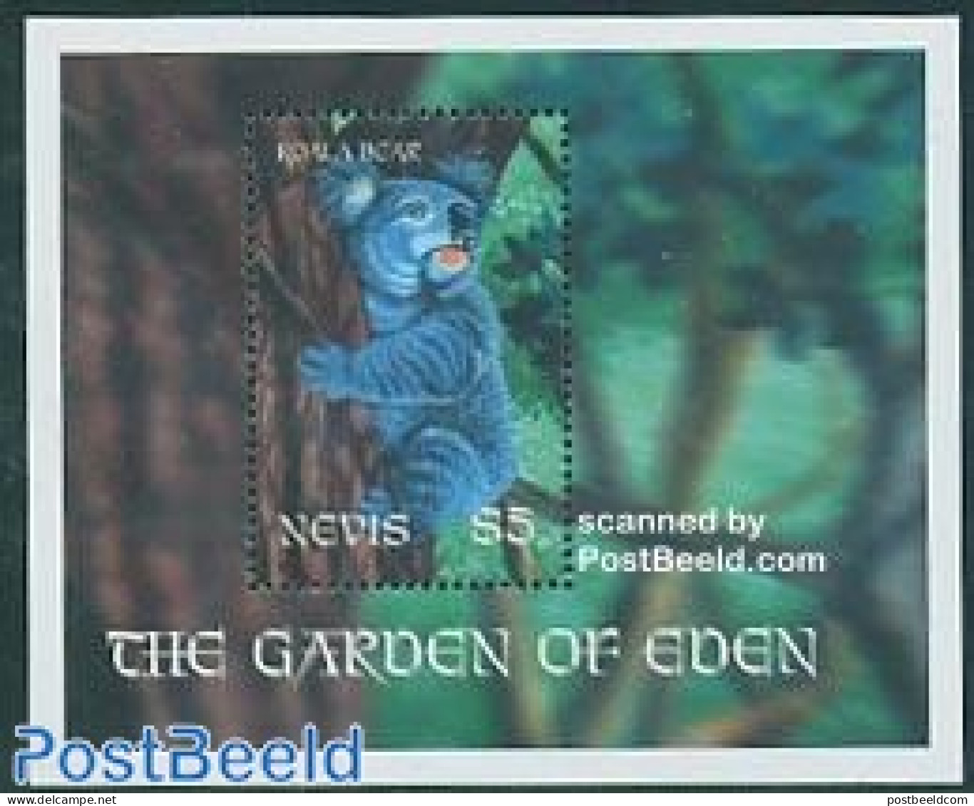 Nevis 2001 Life In Paradise S/s, Koala, Mint NH, Nature - Animals (others & Mixed) - Bears - St.Kitts E Nevis ( 1983-...)