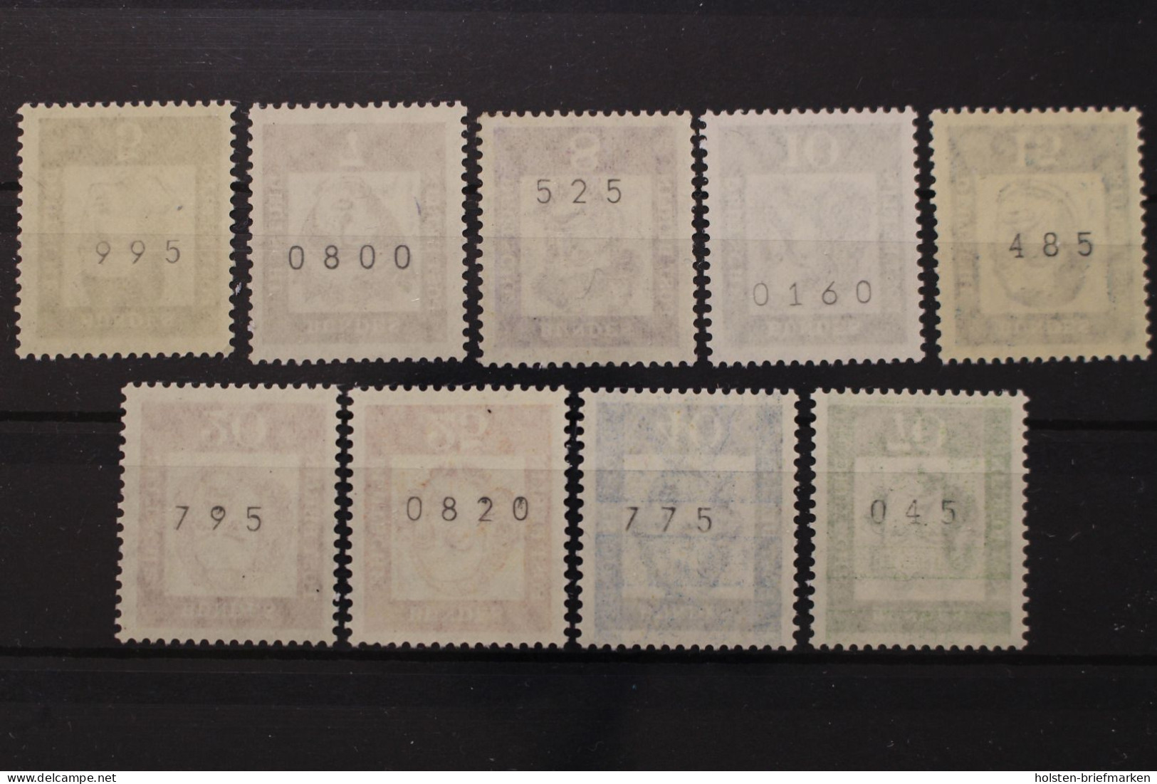 Berlin, MiNr. 199-210 R, 9 Werte Mit Zählnummer, Postfrisch - Rollenmarken