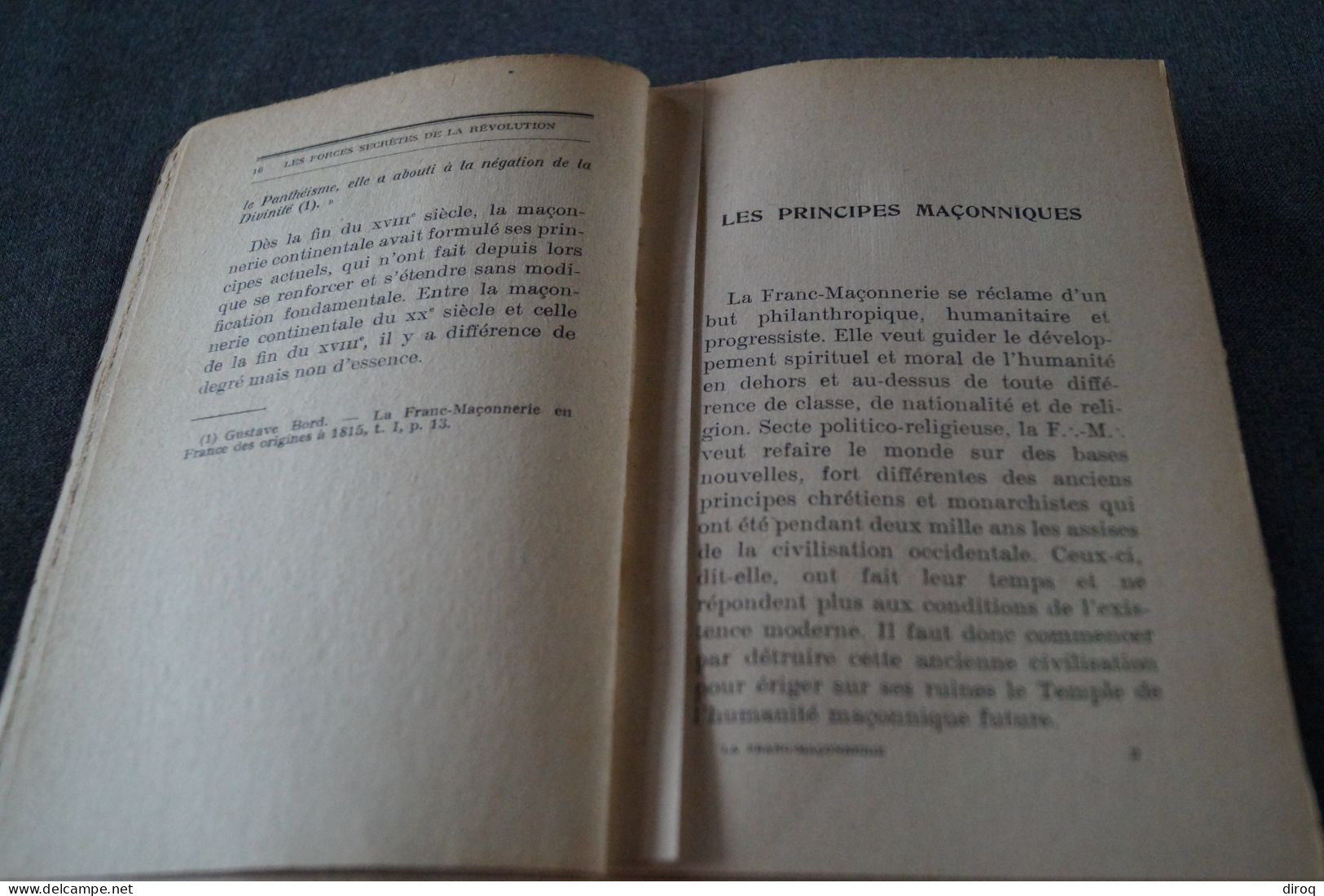 RARE ouvrage de Franc-Maçonnerie 1932,Léon Poncin,Puissance Occulte,130 pages,19 Cm./12 Cm.