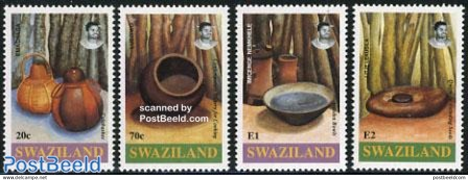 Eswatini/Swaziland 1993 Pottery 4v, Mint NH, Art - Ceramics - Handicrafts - Porzellan