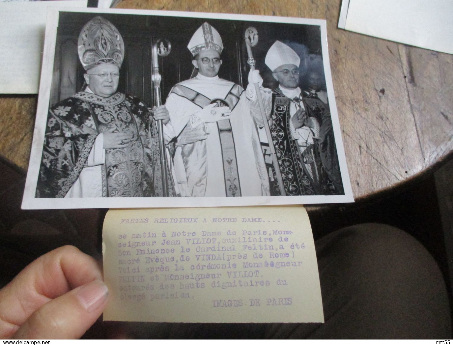 MAURICE FELTIN CARDINAL DE PARIS LOT DE 3 PHOTO DE PRESSE - Famous People