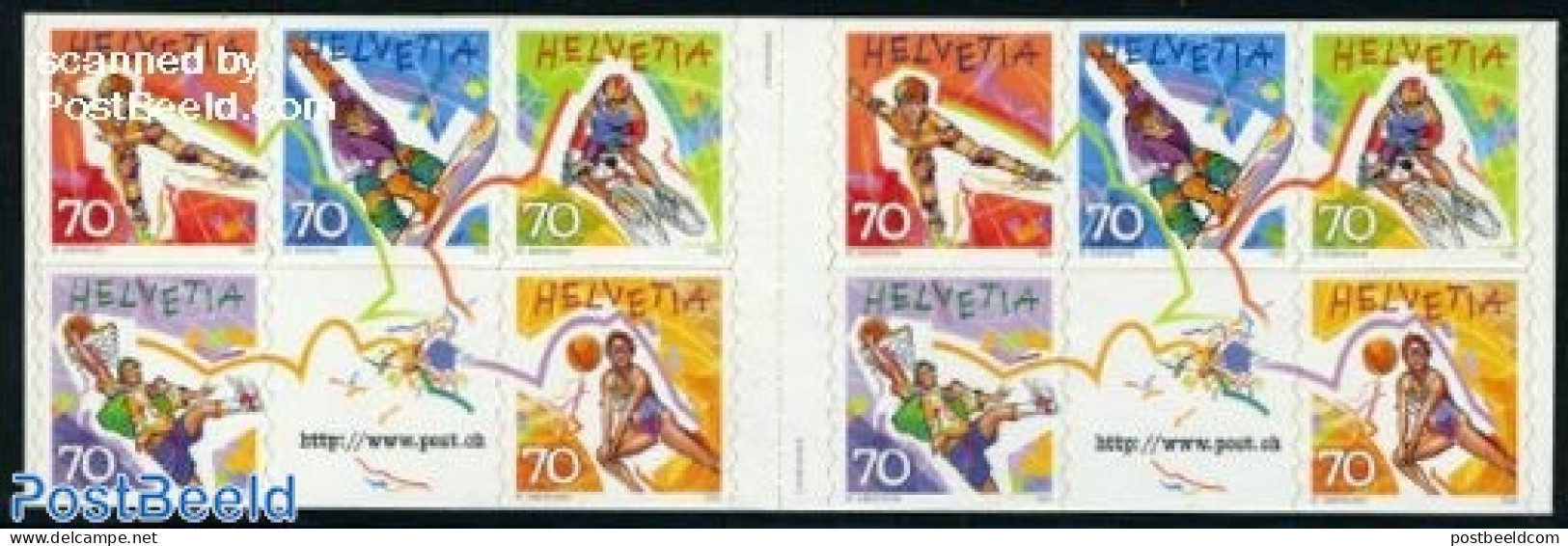 Switzerland 1998 Trend Sports Booklet, Mint NH, Sport - Cycling - Sport (other And Mixed) - Volleyball - Stamp Booklets - Nuovi