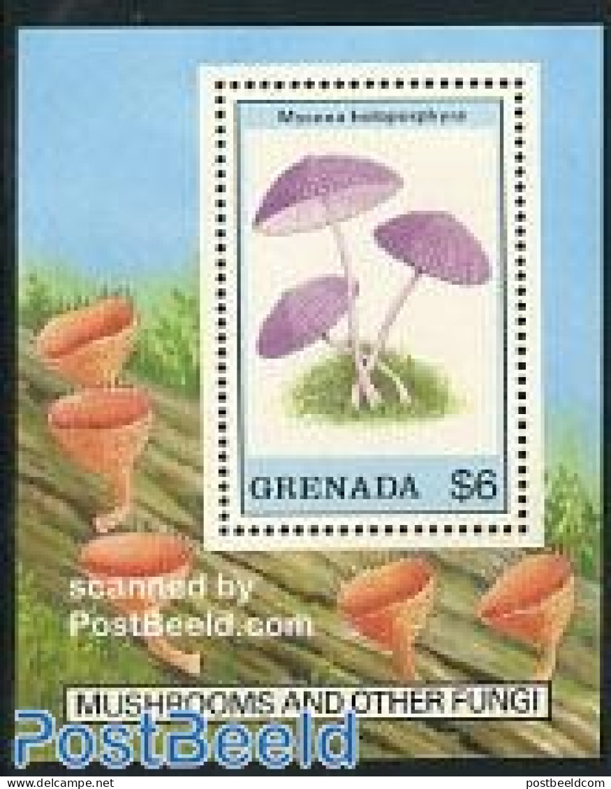Grenada 1989 Mushrooms S/s, Mint NH, Nature - Mushrooms - Mushrooms