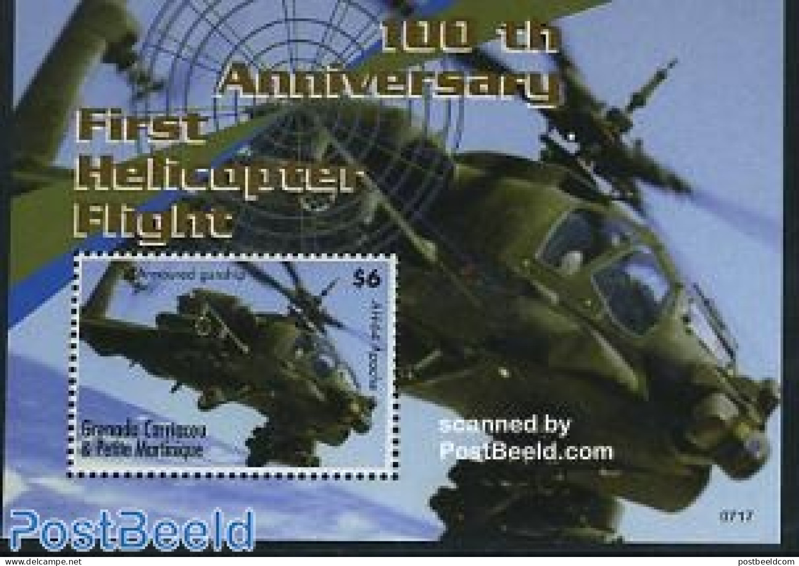 Grenada Grenadines 2007 Helicopters S/s, Mint NH, Transport - Helicopters - Elicotteri