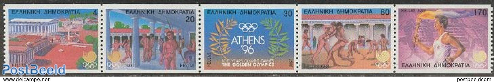 Greece 1988 Olympic Games 5v Coil [::::], Mint NH, Sport - Olympic Games - Sport (other And Mixed) - Nuevos