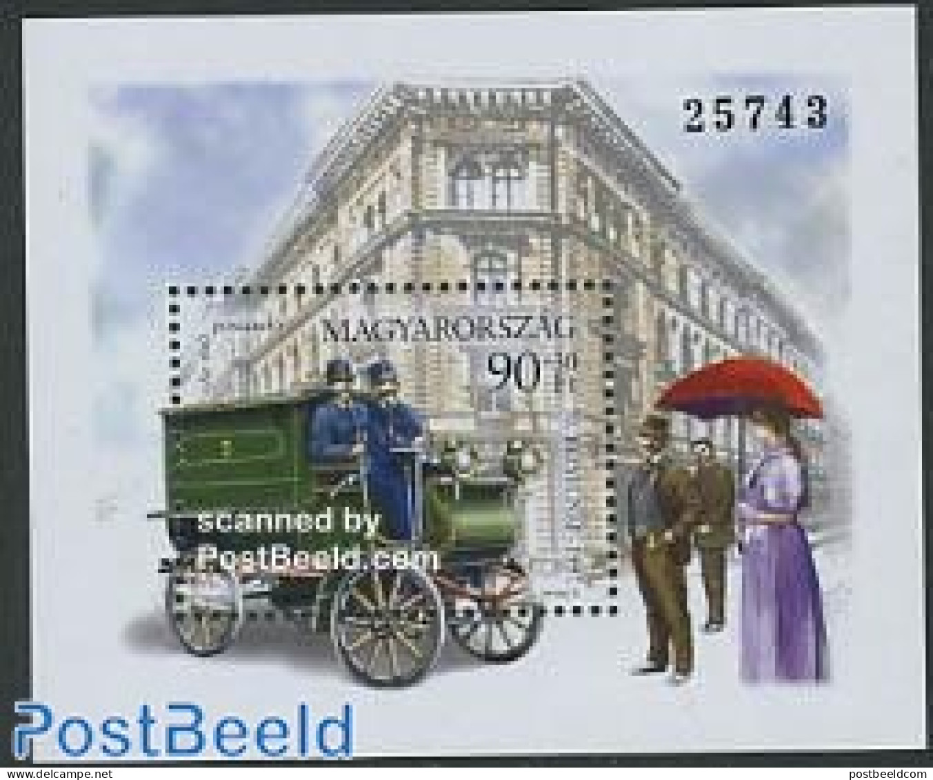 Hungary 1997 Stamp Day S/s, Mint NH, Transport - Various - Post - Stamp Day - Automobiles - Street Life - Art - Fashion - Nuovi