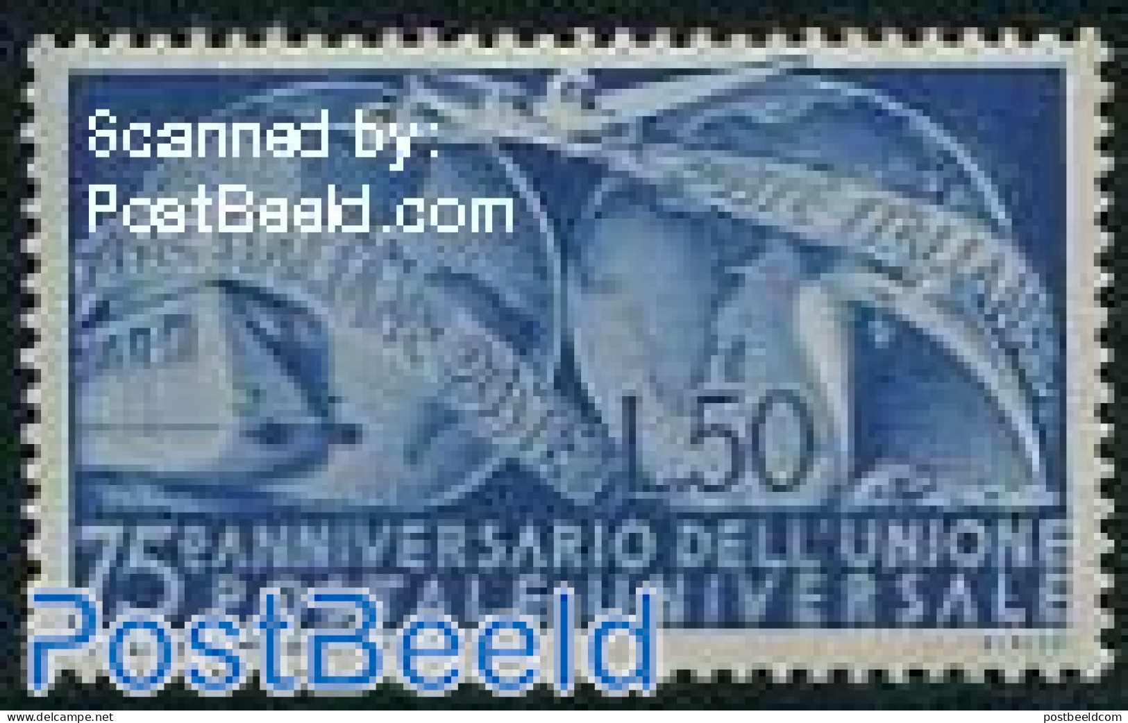 Italy 1949 75 Years UPU 1v, Unused (hinged), Transport - U.P.U. - Railways - Other & Unclassified