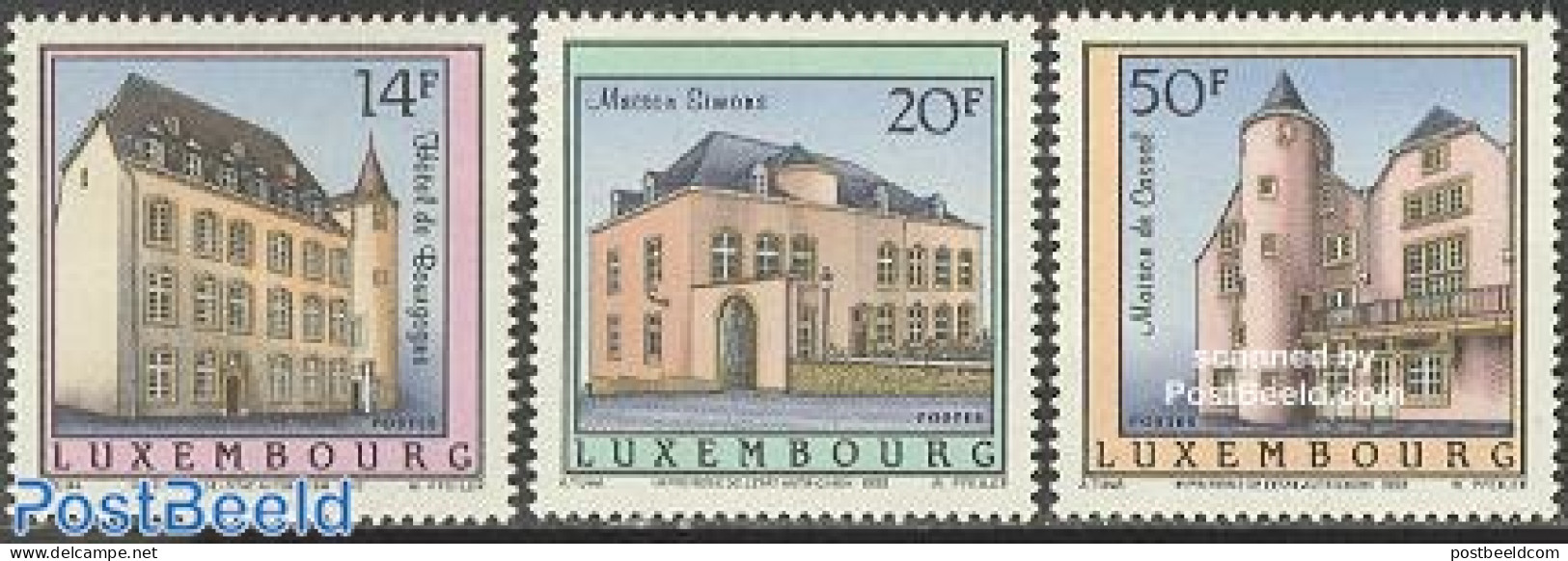 Luxemburg 1993 Architecture 3v, Mint NH, Art - Architecture - Unused Stamps