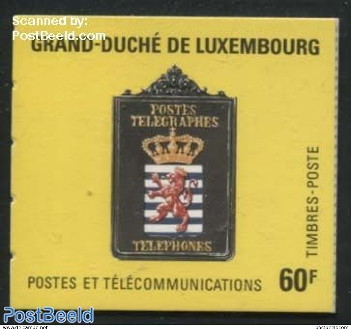 Luxemburg 1991 Postal Museum Booklet, Mint NH, Science - Telephones - Post - Stamp Booklets - Art - Museums - Nuevos
