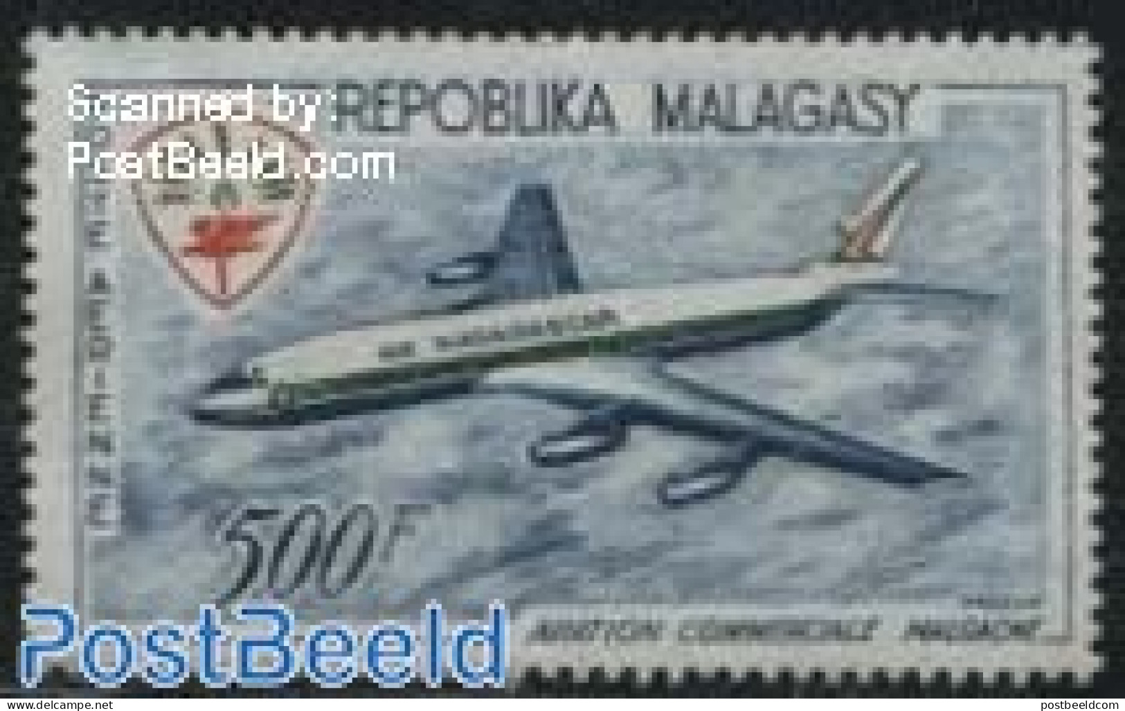 Madagascar 1963 Airmail Definitive 1v, Mint NH, Transport - Aircraft & Aviation - Flugzeuge