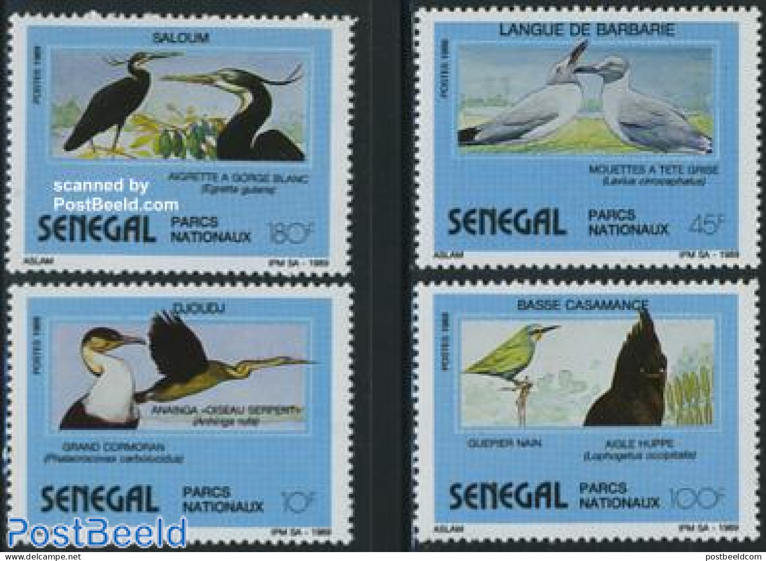 Senegal 1989 Birds 4v, Mint NH, Nature - Birds - National Parks - Natura