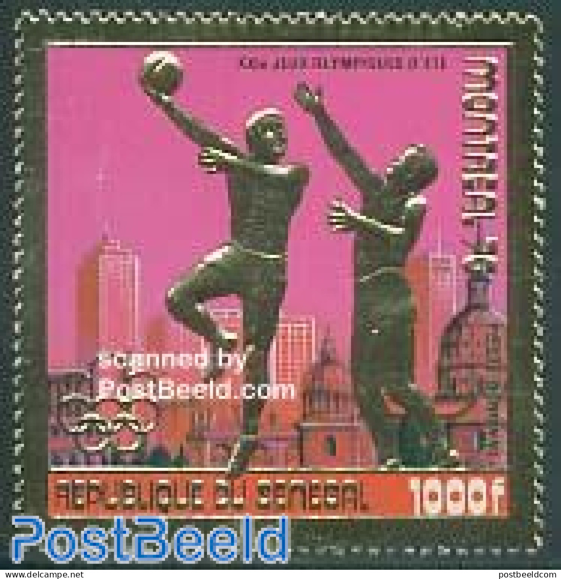 Senegal 1976 Olympic Games Montreal 1v Gold, Mint NH, Sport - Basketball - Olympic Games - Baloncesto