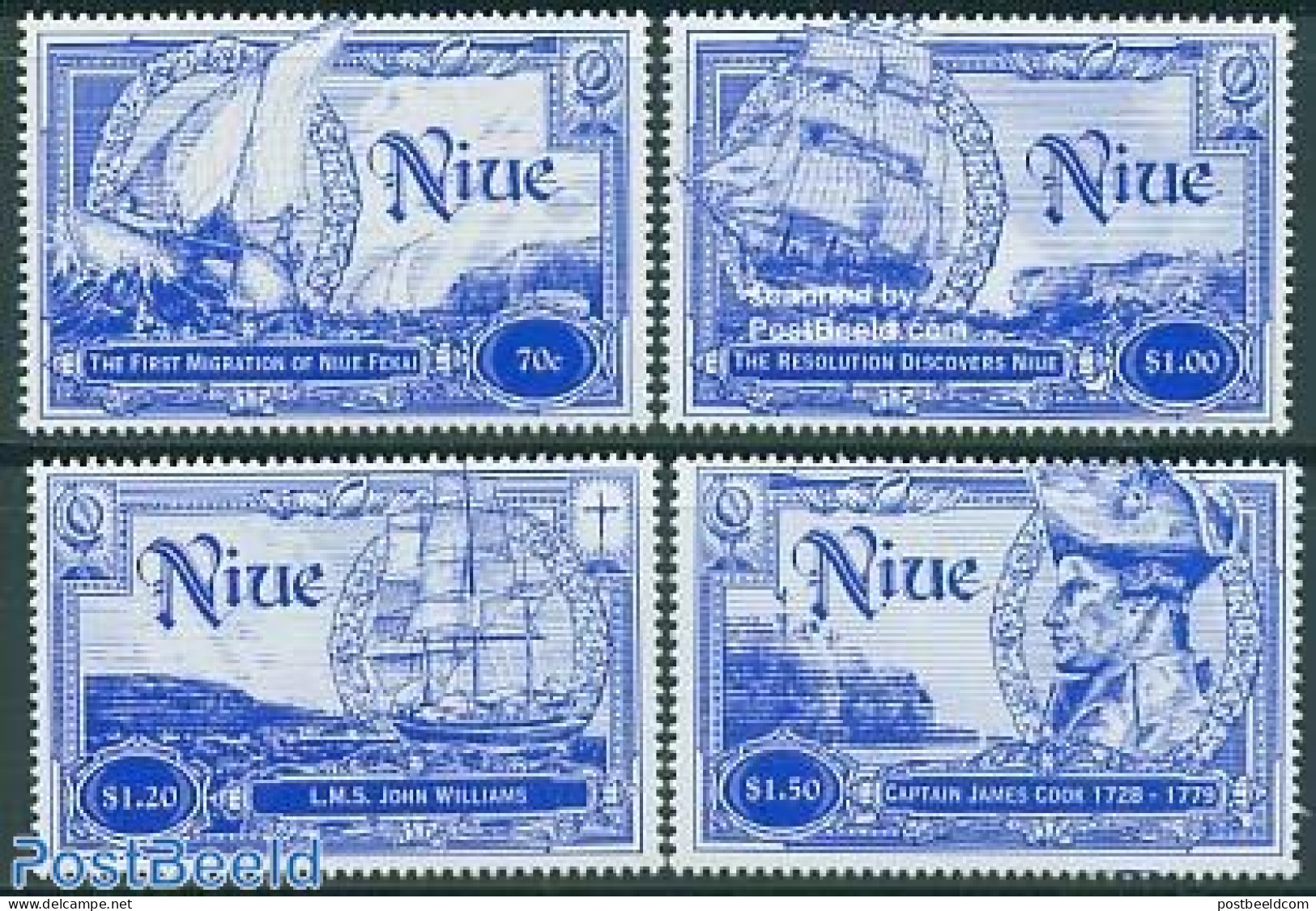 Niue 1999 Sailing History 4v, Mint NH, History - Transport - Explorers - Ships And Boats - Esploratori