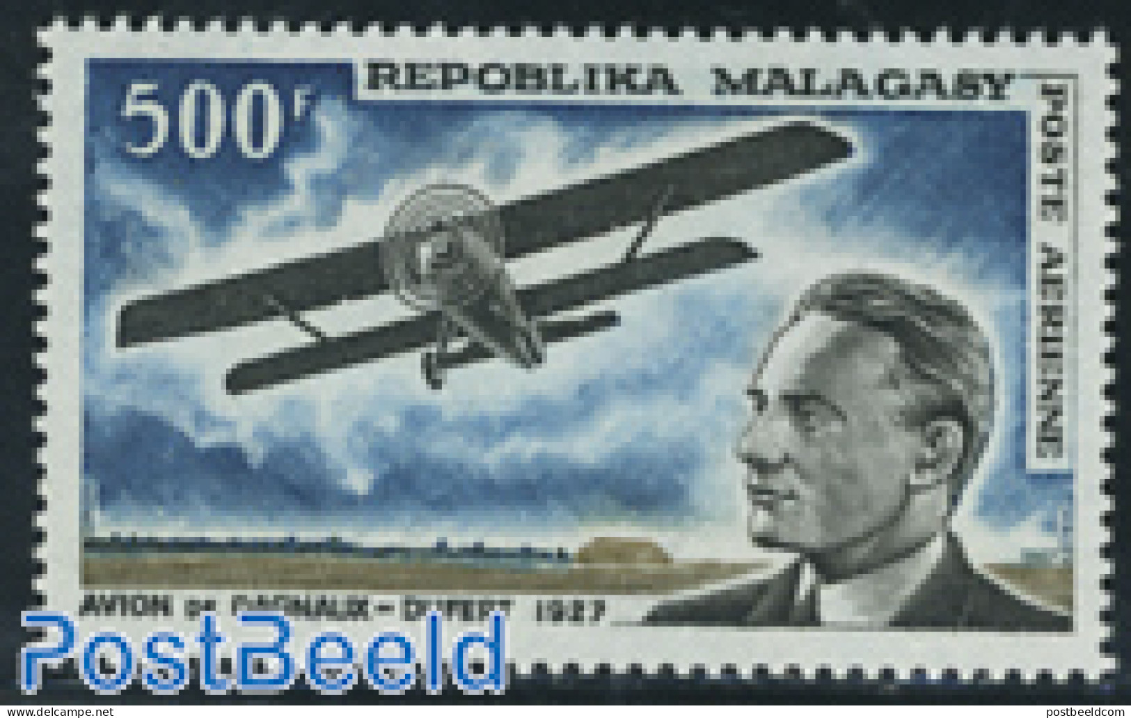 Madagascar 1967 500F, Stamp Out Of Set, Mint NH, Transport - Aircraft & Aviation - Avions