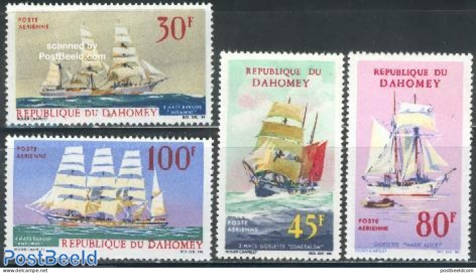 Dahomey 1967 Ships 4v, Mint NH, Transport - Ships And Boats - Barcos