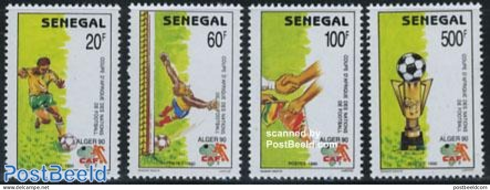 Senegal 1990 Africa Cup 4v, Mint NH, Sport - Football - Sénégal (1960-...)