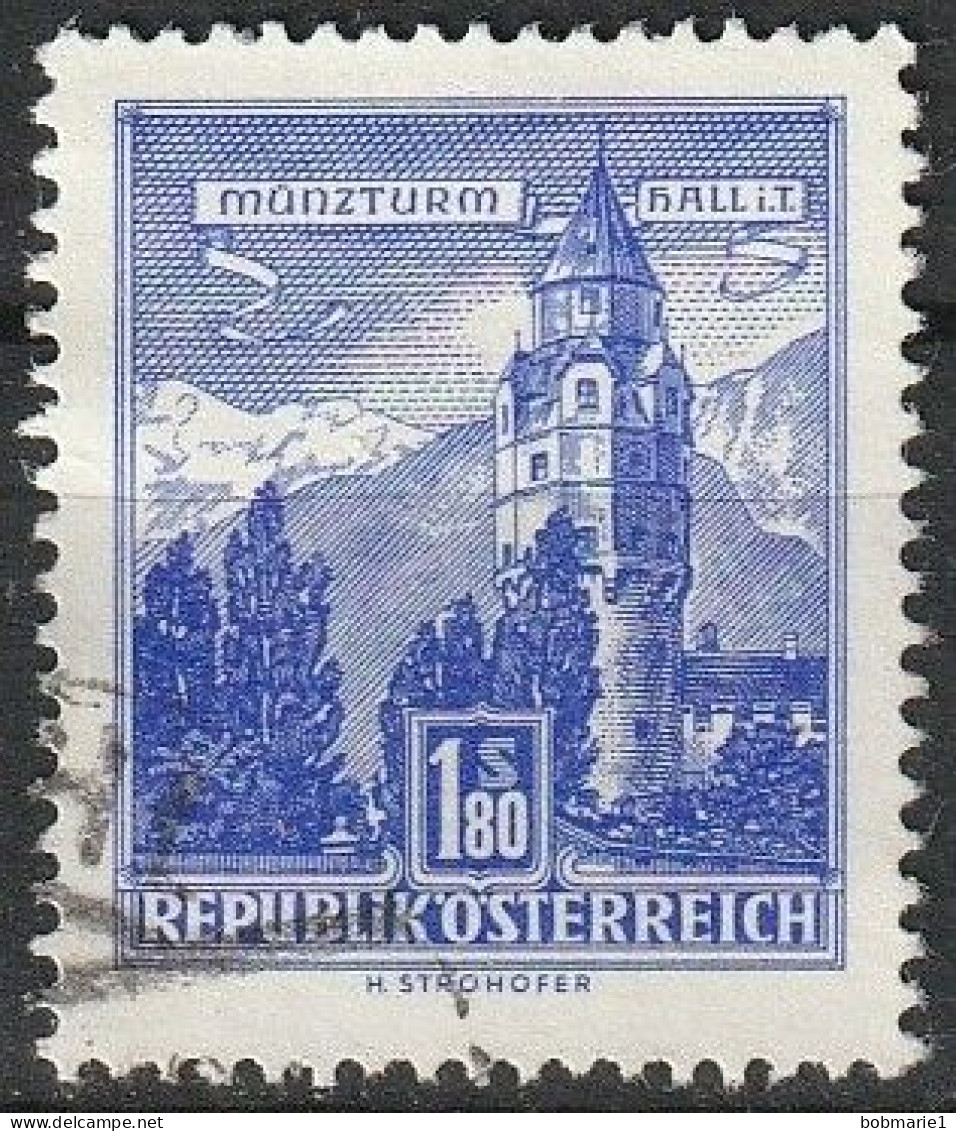 Timbre Autriche Oblitéré "Mint Tower Hall Au Tyrol" 1960 N°872 - Usados