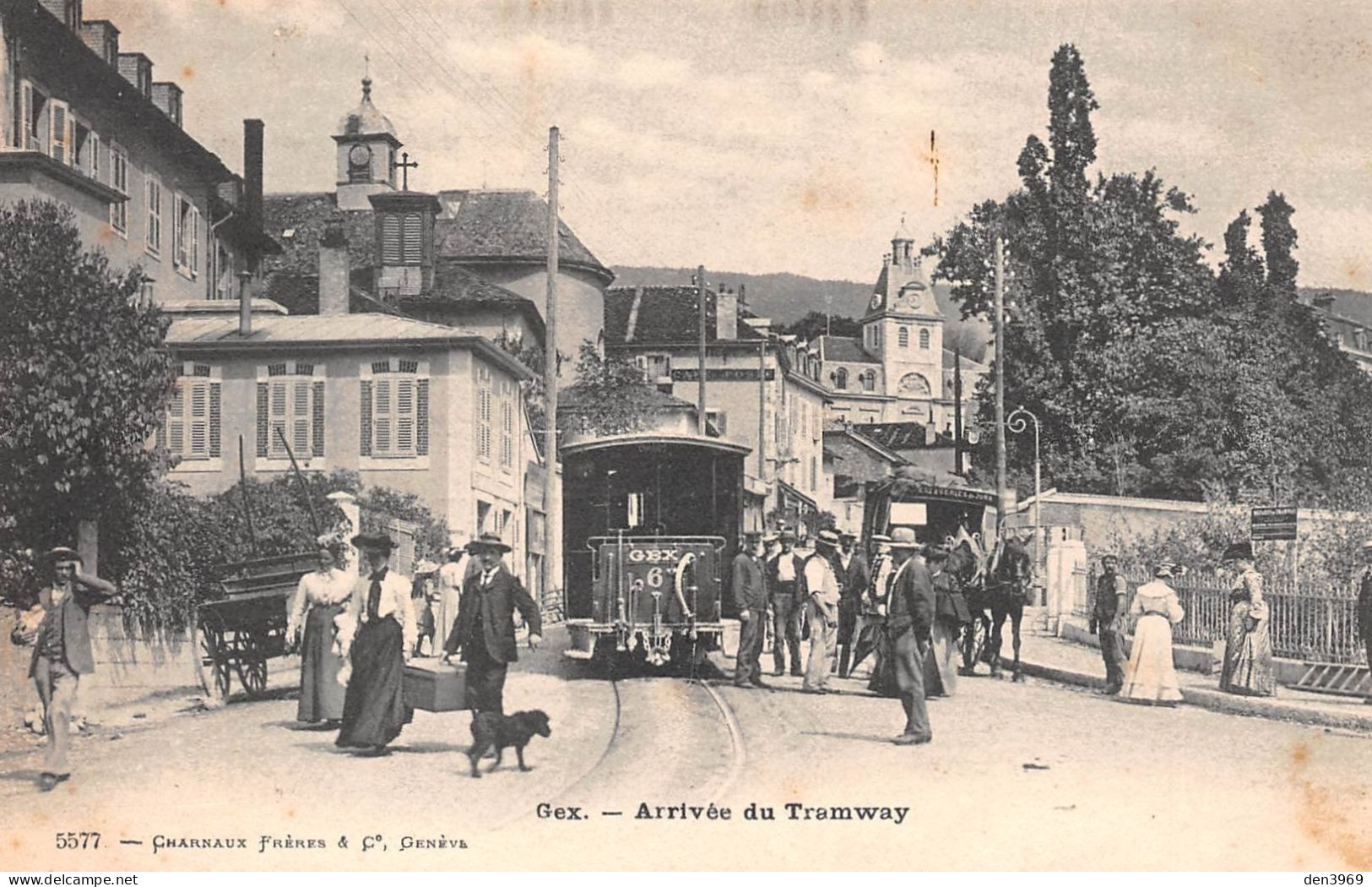 GEX (Ain) - Arrivée Du Tramway - Attelage De Cheval - Précurseur - Gex