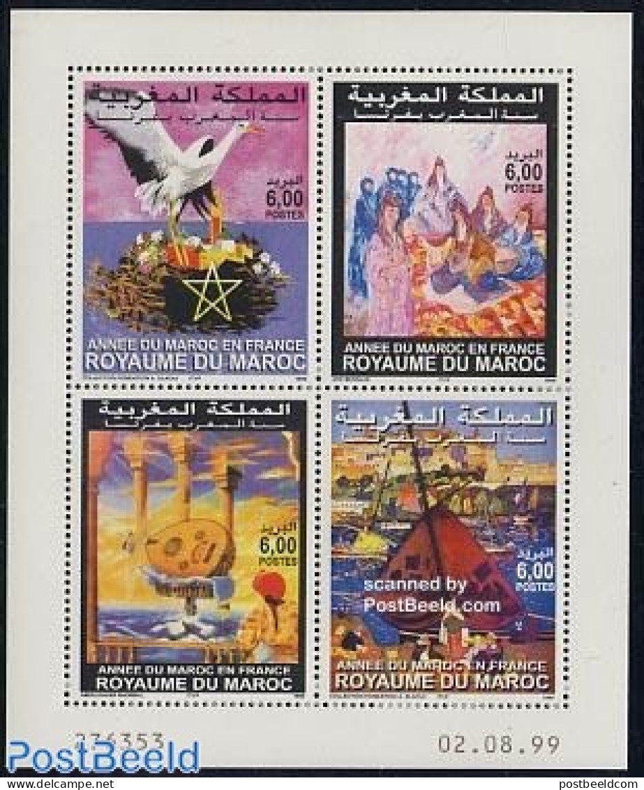 Morocco 1999 Morocco Year 4v [+], Mint NH, Nature - Transport - Birds - Ships And Boats - Art - Modern Art (1850-prese.. - Schiffe