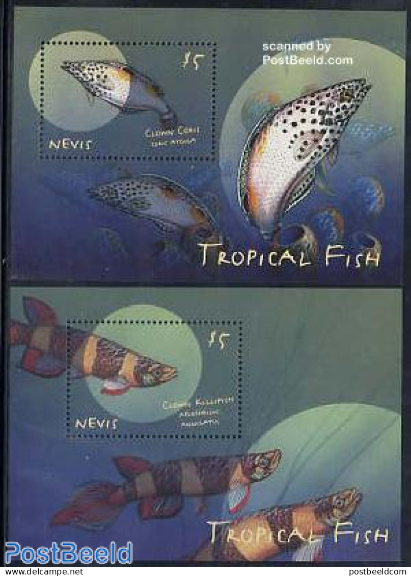 Nevis 2000 Tropical Fish 2 S/s, Mint NH, Nature - Fish - Pesci