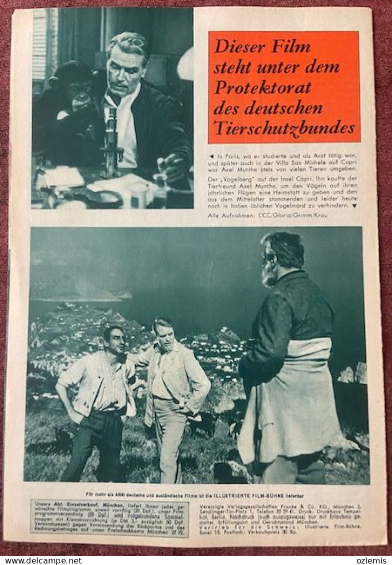 DER ARZT VON SAN MICHELE  ,ILLUSTRIERTE ,FILM - KUHNE ,CINEMA  ,MOVIE ,MAGAZINE - Cine & Televisión