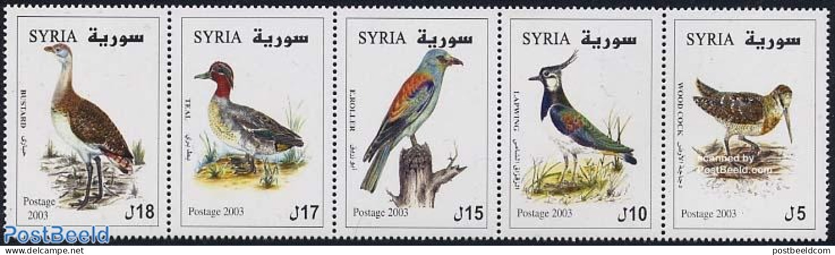 Syria 2003 Birds 5v [::::], Mint NH, Nature - Birds - Siria