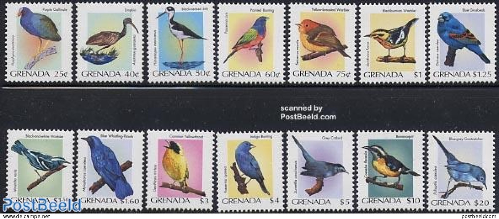 Grenada 2000 Definitives, Birds 14v, Mint NH, Nature - Birds - Sonstige & Ohne Zuordnung