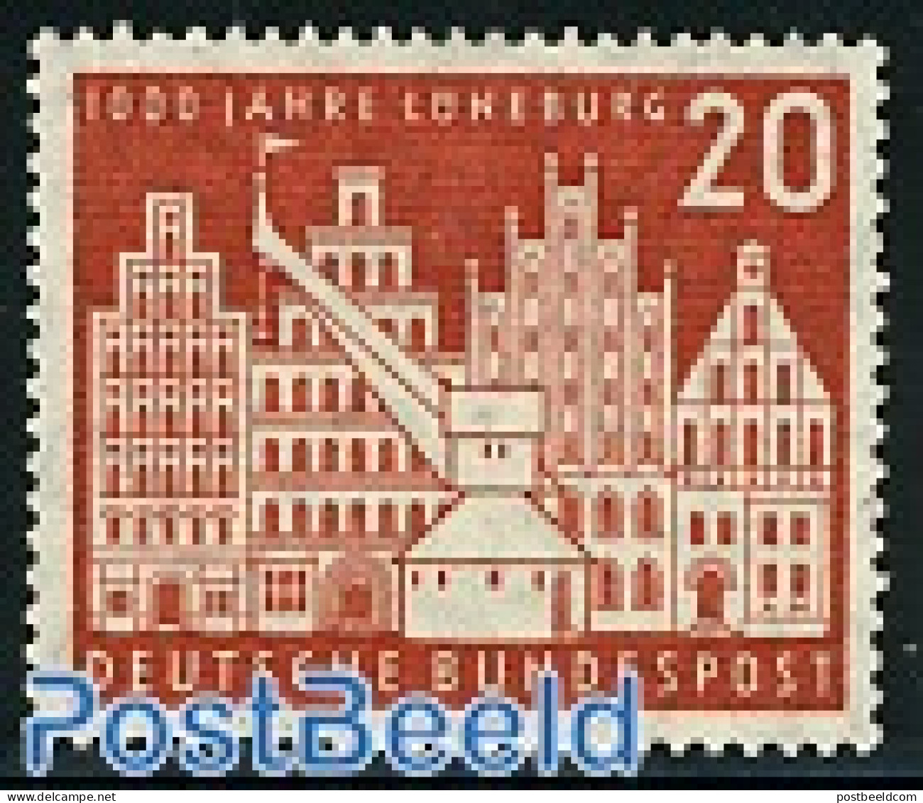 Germany, Federal Republic 1956 Luneburg 1v, Mint NH - Neufs
