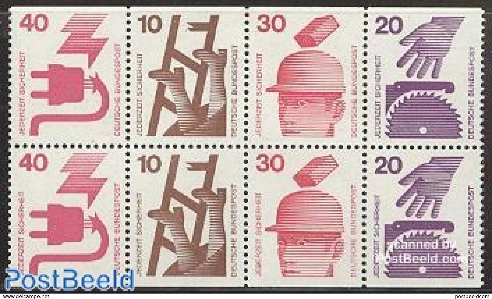 Germany, Federal Republic 1974 Safety Booklet Pane, Mint NH - Nuovi