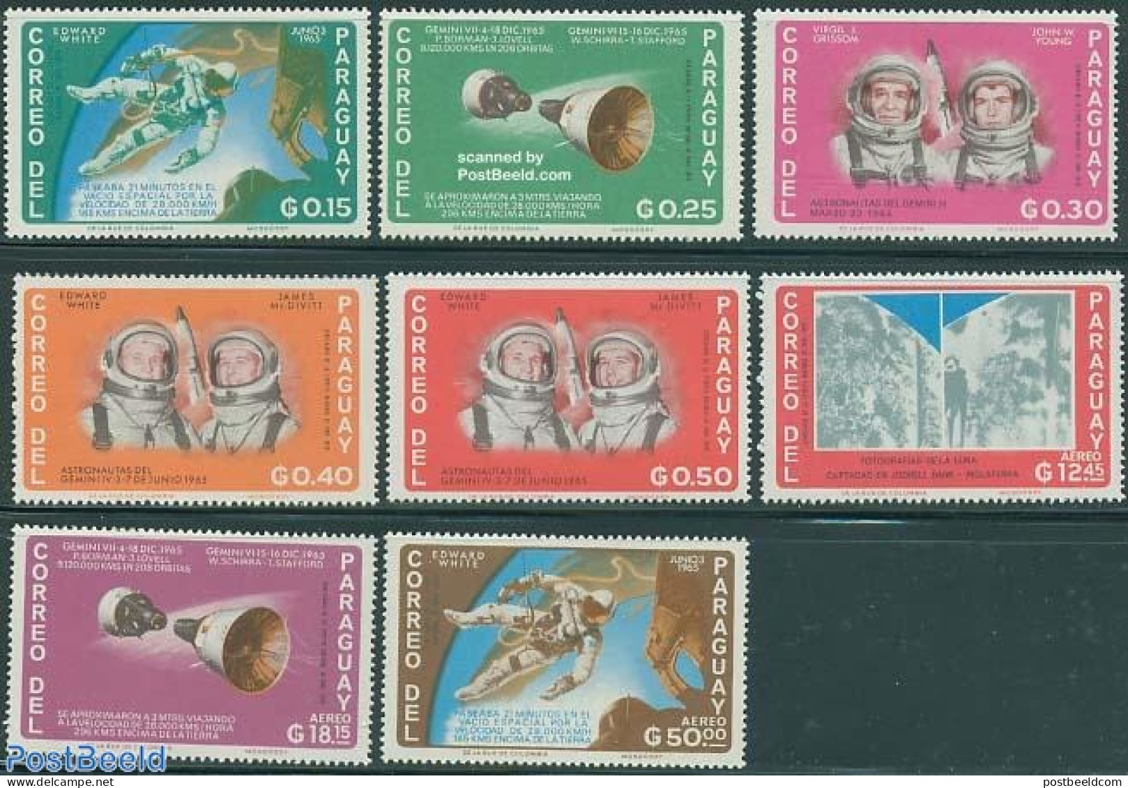 Paraguay 1966 Space Exploration 8v, Mint NH, Transport - Various - Space Exploration - Globes - Geographie